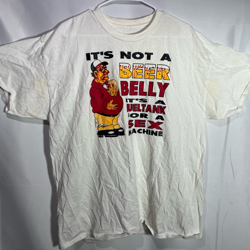 Its Not A Beer Belly Its A Fuel Tank For A Sex Machine Adult Graphic Tee